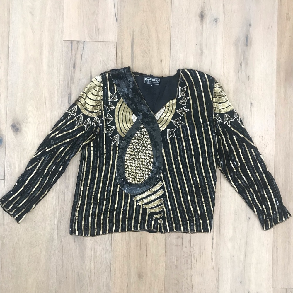 Awesomely 80’s Beaded & Sequined Top